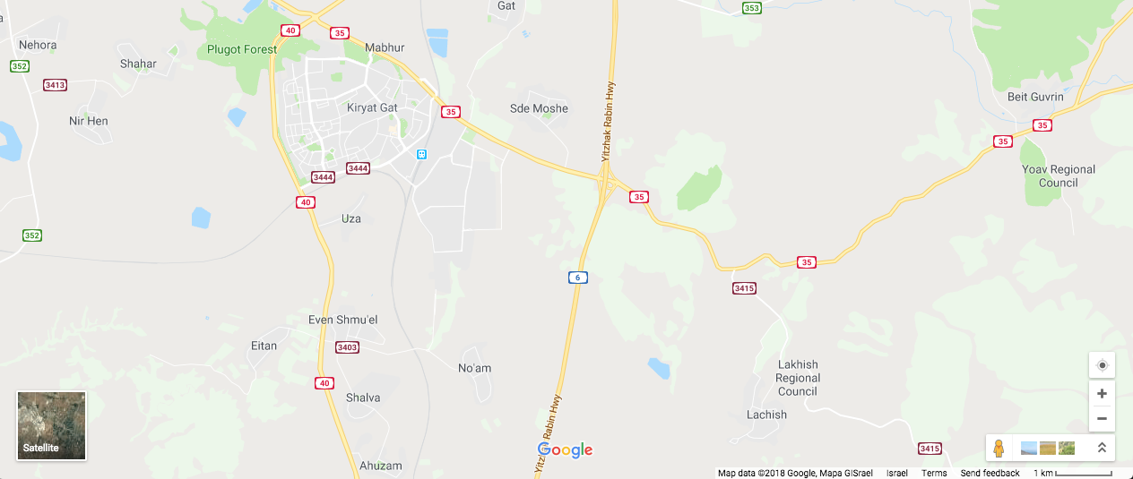 Map of Lachish's area